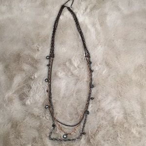 🆕 WORTHINGTON Three Strand Layered Long Chain Necklace